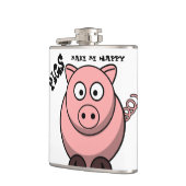 ブタは私に幸せなフラスコをします フラスク (左)