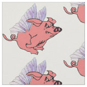 ブタは飛びます ファブリック (クローズアップ)