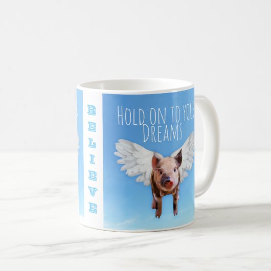 ブタは飛ぶかもしれません コーヒーマグカップ (正面右)