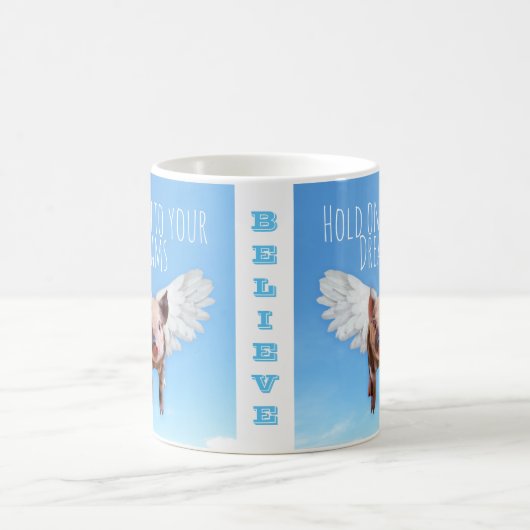 ブタは飛ぶかもしれません コーヒーマグカップ (中央)