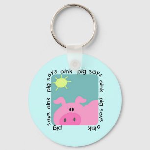 ブタはOink Tシャツおよびギフトを言います キーホルダー