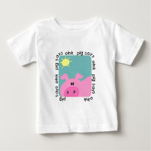 ブタはOink Tシャツおよびギフトを言います ベビーTシャツ