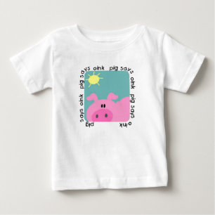 ブタはOink Tシャツおよびギフトを言います ベビーTシャツ