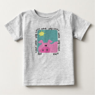 ブタはOink Tシャツおよびギフトを言います ベビーTシャツ