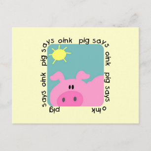 ブタはOink Tシャツおよびギフトを言います ポストカード