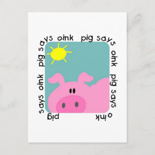 ブタはOink Tシャツおよびギフトを言います ポストカード