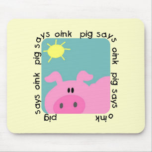 ブタはOink Tシャツおよびギフトを言います マウスパッド