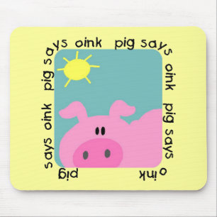 ブタはOink Tシャツおよびギフトを言います マウスパッド