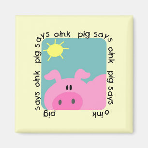 ブタはOink Tシャツおよびギフトを言います マグネット