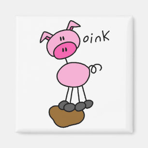 ブタはOink Tシャツおよびギフトを言います マグネット