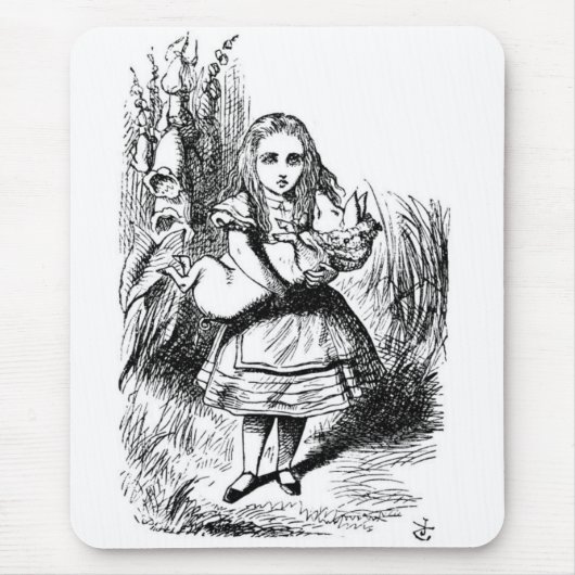ブタを持つアリス マウスパッド (正面)