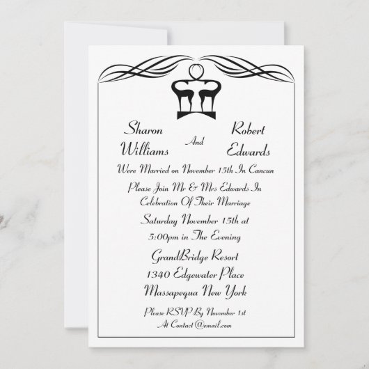 ブタカツル・ドゥオ　結婚後招待状 招待状 (正面)