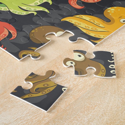 ブタコかわいい数々のカラーの子供服&デコル ジグソーパズル (側面)