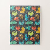 ブタコかわいい数々のカラーの子供服&デコル ジグソーパズル (縦)