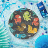 ブタコかわいい数々のカラーの子供服&デコル ペーパープレート (パーティー)