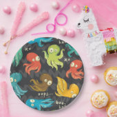 ブタコかわいい数々のカラーの子供服&デコル ペーパープレート (パーティー)