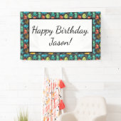 ブタコかわいい数々のカラーの子供服&デコル 横断幕 (インサイチュ)