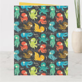 ブタコかわいい数々のカラー子供の誕生日 カード (裏面)