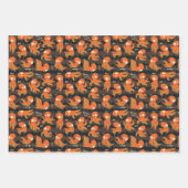 ブタコオレンジ&ブラックキッズウェア&デコル ラッピングペーパーシート (正面3)