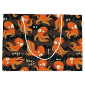 ブタコオレンジ&ブラックキッズウェア&デコル ラージペーパーバッグ (裏面)