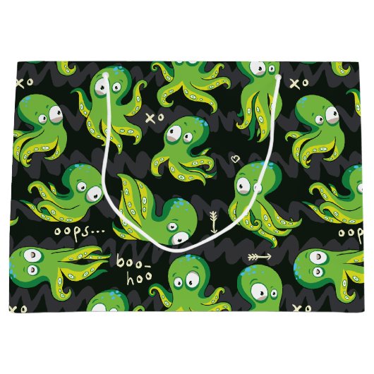 ブタコグリーンキッズウェア&デコル ラージペーパーバッグ (正面)