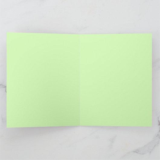 ブタコグリーンキュート子供の誕生日 カード (内部)