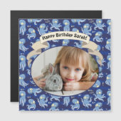 ブタコブルーキュート子供の誕生日パーティー (正面/裏面)