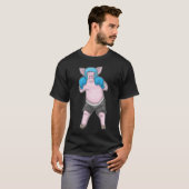 ブタボクサーボクシンググローブボクシング Tシャツ (正面フル)