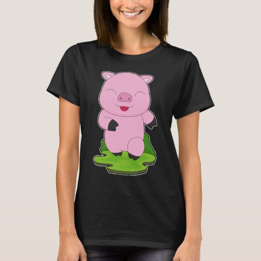 ブタランナー ランニング スポーツ Tシャツ (正面)
