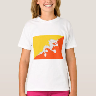 ブタンの国旗(ブタン) (雷のドラゴン) Tシャツ