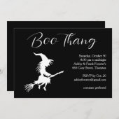 ブタンウィッ飛んでいるチハローウィンパーティ 招待状 (正面/裏面)