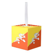 ブタン国旗 キューブオーナメント (裏面アングル)
