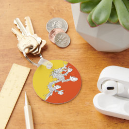 ブタン国旗 キーホルダー