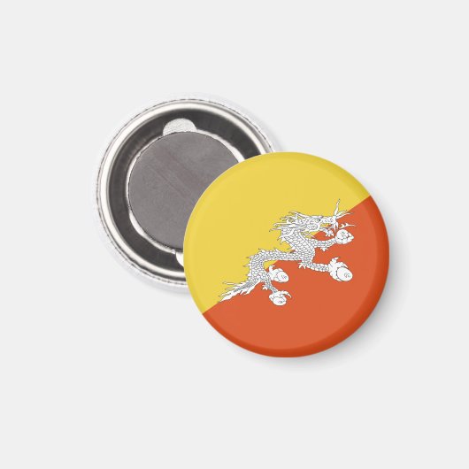 ブタン国旗 マグネット (正面/裏面)