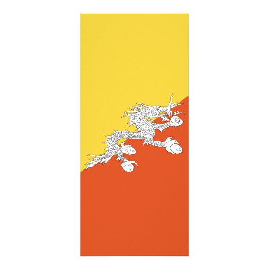 ブタン国旗 ラックカード (正面)