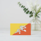 ブタン旗 名刺 (スタンド正面)