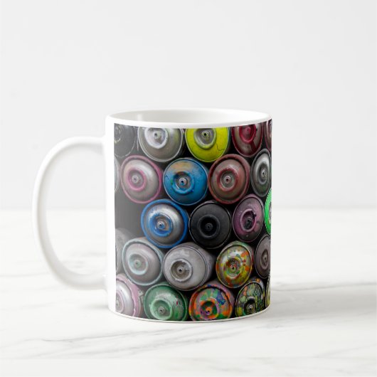 ブタン缶の山 コーヒーマグカップ (左)