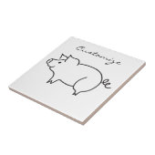 ブタ動物雷_コーブ手首 タイル (側面)