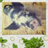 ブタ動物 キッチンタオル (折り畳み)