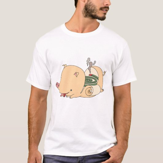ブタ型蚊取り線香 Tシャツ (正面)