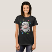 ブタ宇宙飛行士ファーム動物深いイン宇宙コズミックユニー Tシャツ (正面フル)