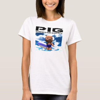ブタ水曜日-青空 Tシャツ