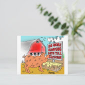 ブタ/クリスマスの漫画のGIFTWARE シーズンポストカード (スタンド正面)