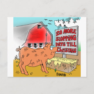 ブタ/クリスマスの漫画のGIFTWARE シーズンポストカード