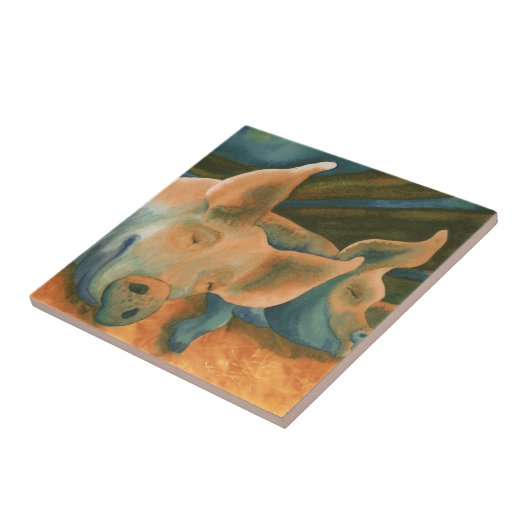 ブタ、ブタ タイル (側面)