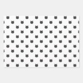 ブタ·ラマス猫と動物のかわいい柄が混ざる ラッピングペーパーシート (正面3)