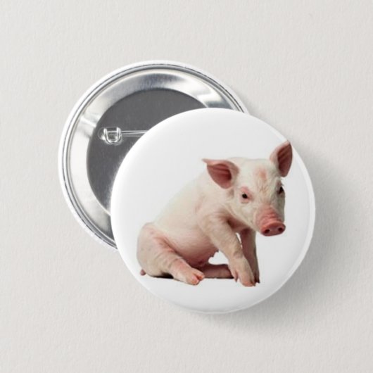 ブタ 缶バッジ (正面&裏面)