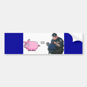 ブタ=警察官 バンパーステッカー