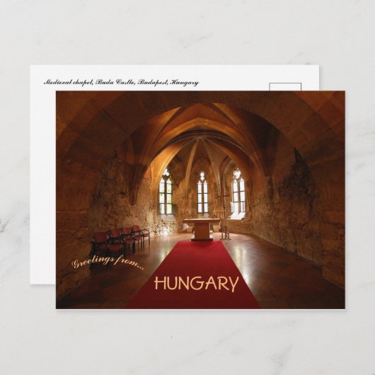 ブダキャッスルブダペストハンガリーのチャペル ポストカード (正面/裏面)