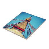 ブダナーストゥパ、ブッダアイズ、カトマンズ、ネパール タイル (側面)